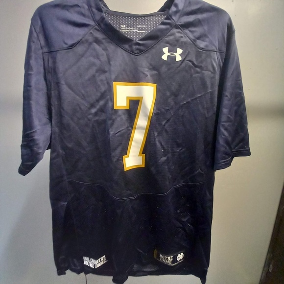 Large Under Armor Notre Dame 7 Jersey - Picture 1 of 7